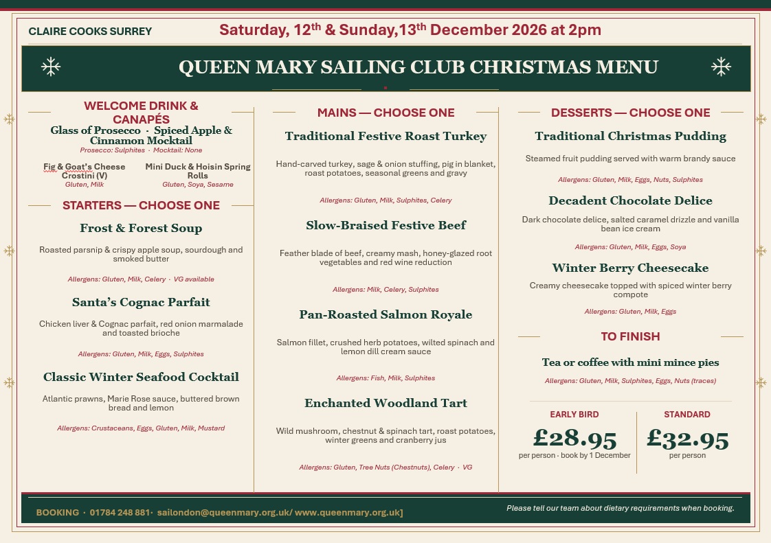 Christmas menu 2026