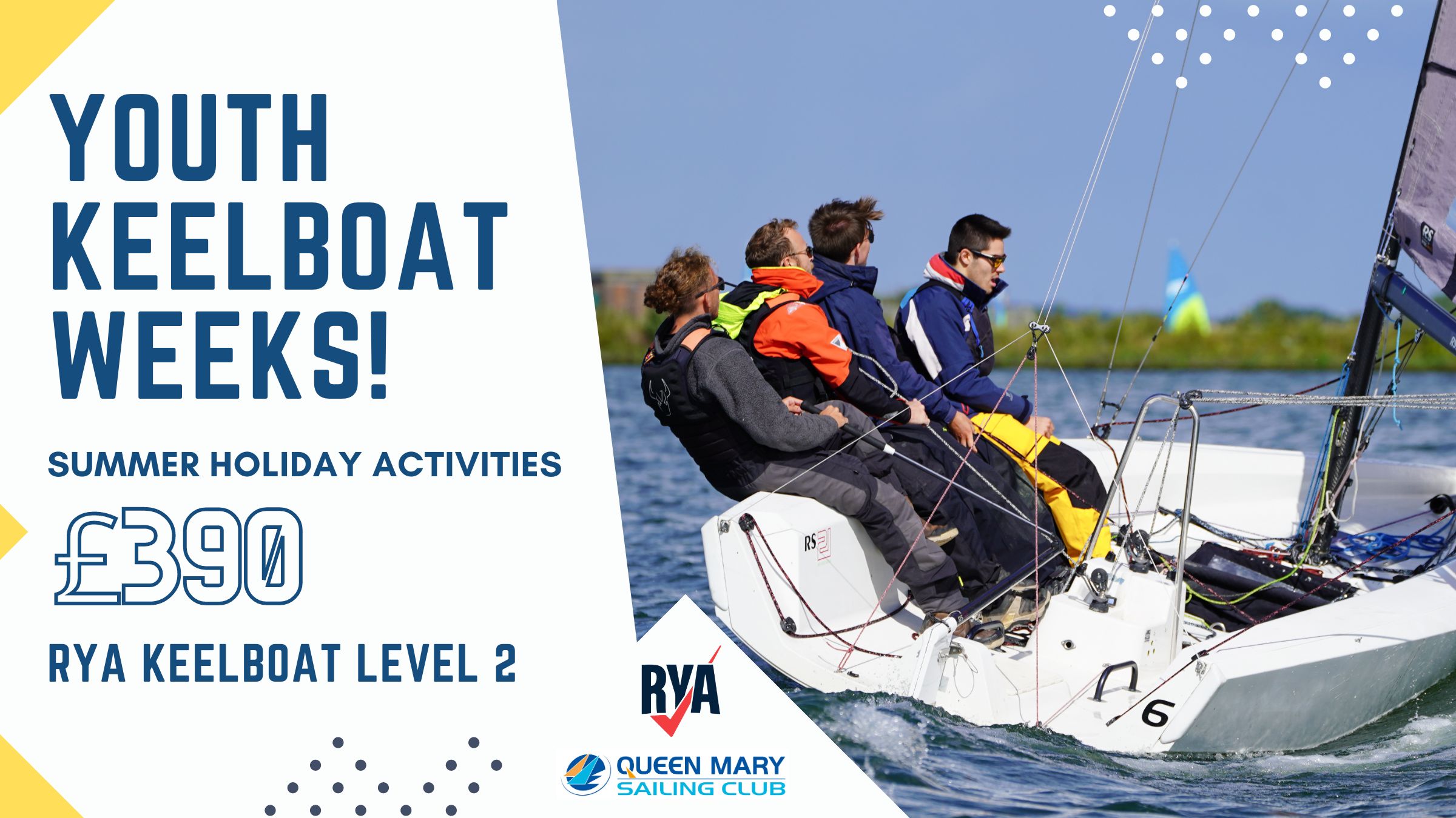 Youth keelboat RYA Level 2 Activity Weeks